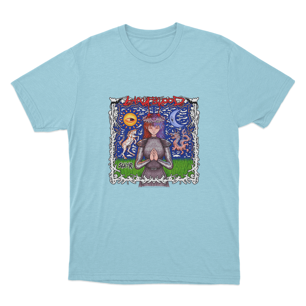 Slayr Half Blood Unisex T Shirt Sky Blue Slayr Half Blood Unisex T Shirt Sky Blue